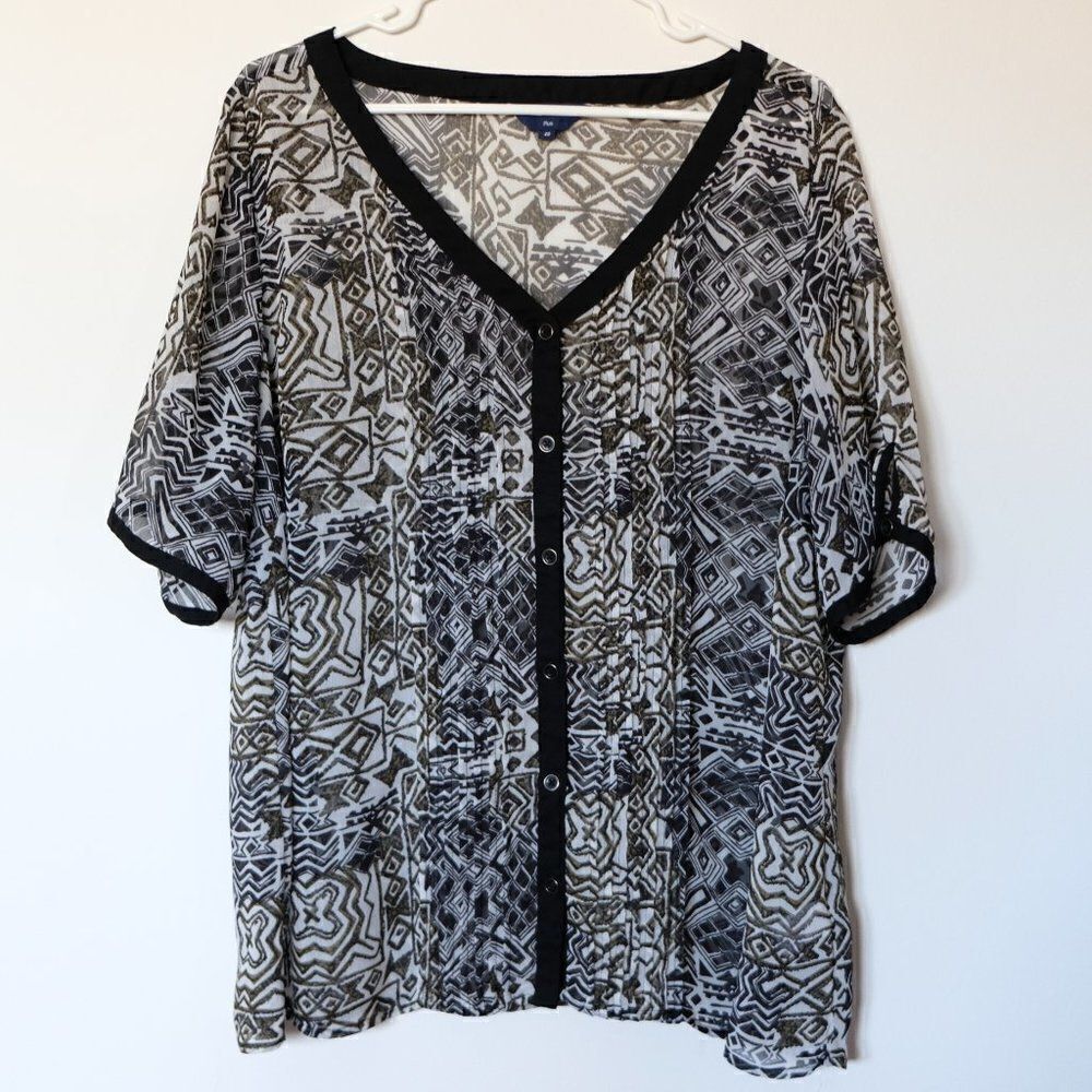 Reitmans PLUS sheer top blouse - Picture 7 of 11
